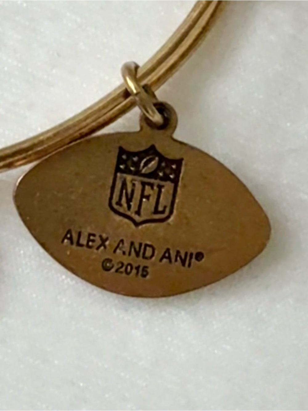Alex and Ani Denver Broncos NFL Football Charm Bangle Rafaelian Gold - Picture 5 of 6